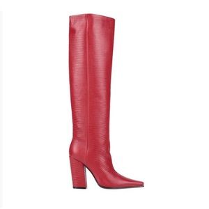 Le Silla cowboy inspired red knee-high red boots